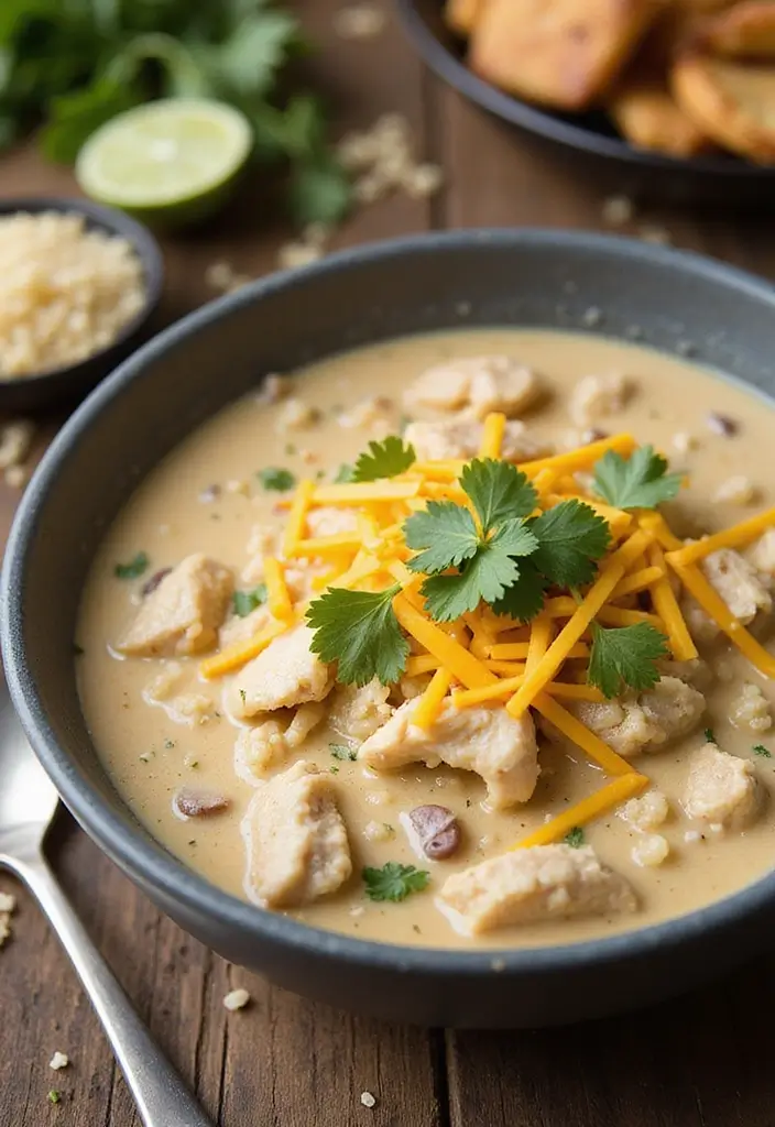 29 Creamy White Chicken Chili Recipes That Are Thick & Comforting - 6. Creamy White Chicken Chili with Quinoa