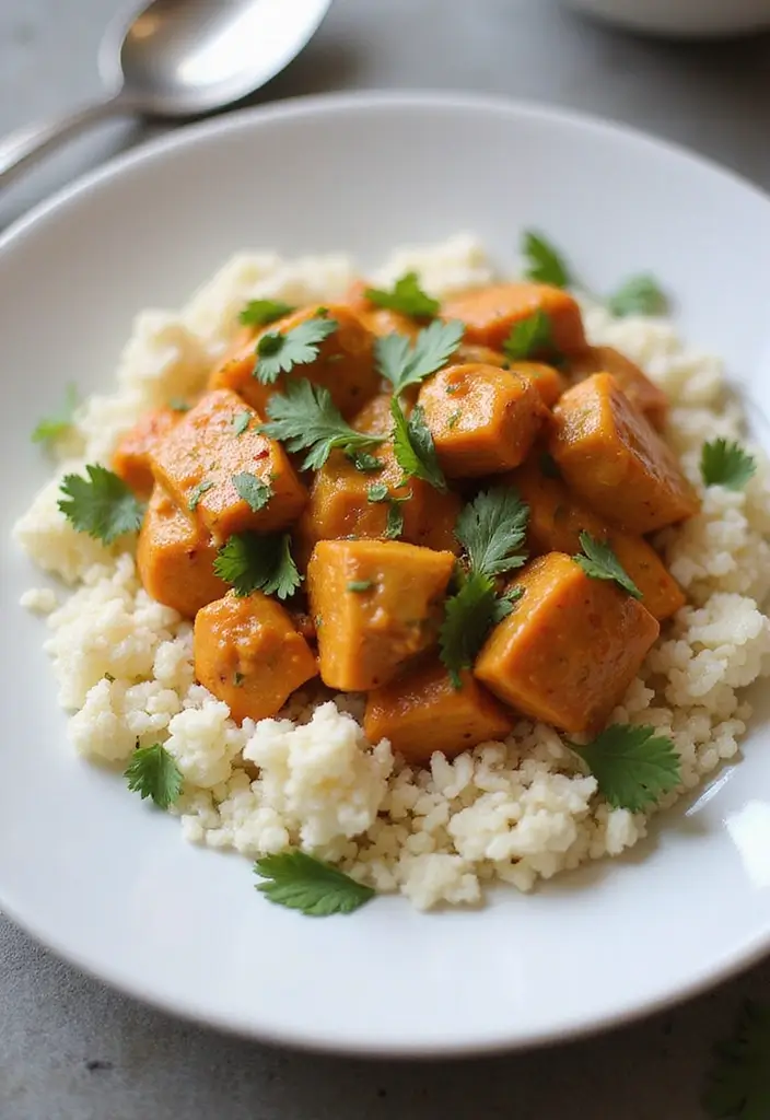 29 Dairy Free Butter Chicken Recipes That Taste Just as Good - 14. Butter Chicken with Coconut Cauliflower Rice