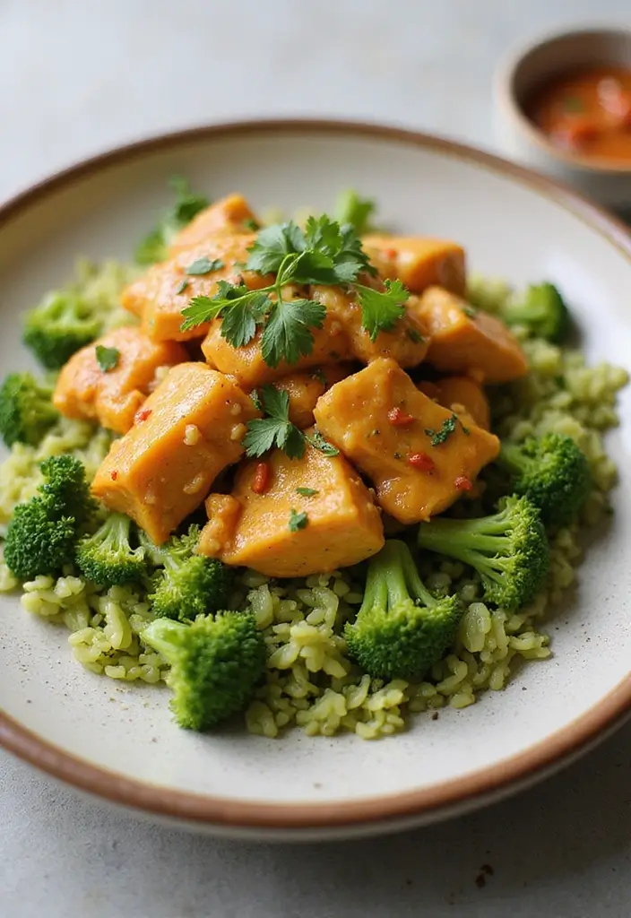29 Dairy Free Butter Chicken Recipes That Taste Just as Good - 19. Butter Chicken with Broccoli Rice