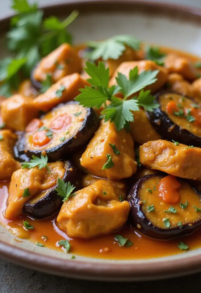 29 Dairy Free Butter Chicken Recipes That Taste Just as Good - 22. Butter Chicken with Eggplant