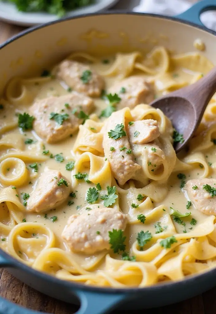 29 Dutch Oven Chicken Recipes That Feel Rustic & Flavorful - 22. Chicken Alfredo