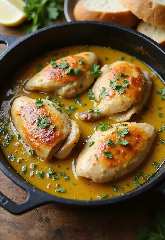 29 Dutch Oven Chicken Recipes That Feel Rustic & Flavorful - 29. Garlic Butter Chicken