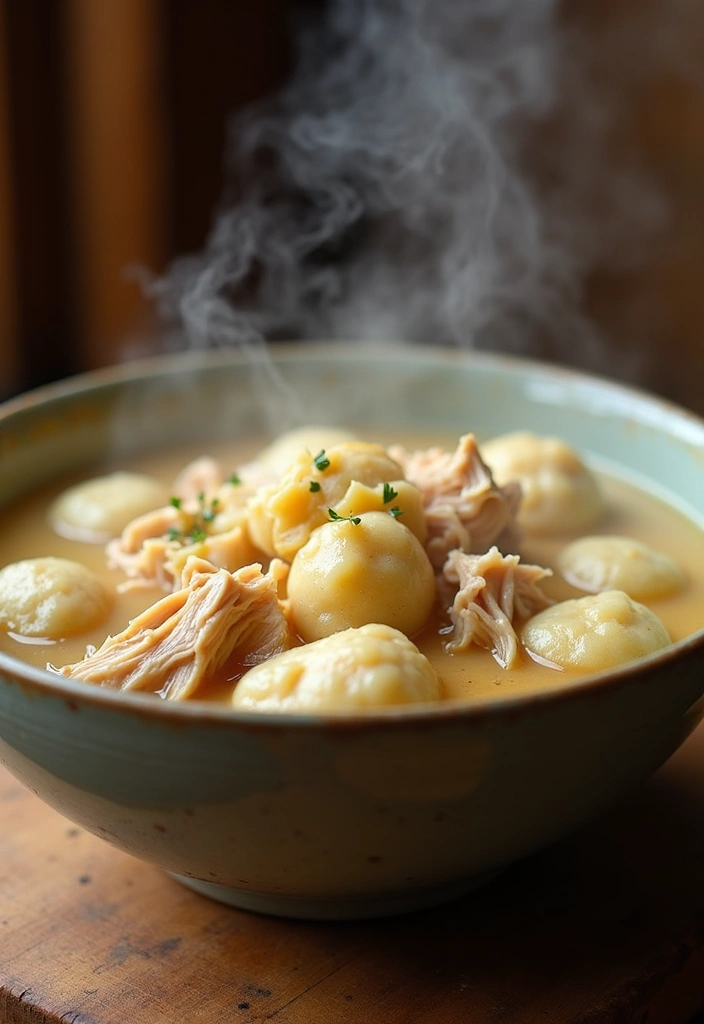 29 Dutch Oven Chicken Recipes That Feel Rustic & Flavorful - 3. Chicken and Dumplings