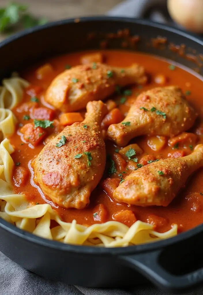 29 Dutch Oven Chicken Recipes That Feel Rustic & Flavorful - 6. Chicken Paprikash