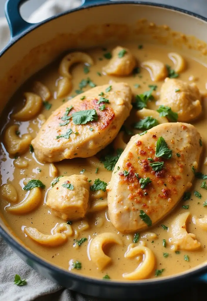 29 Dutch Oven Chicken Recipes That Feel Rustic & Flavorful - 9. Creamy Chicken Marsala
