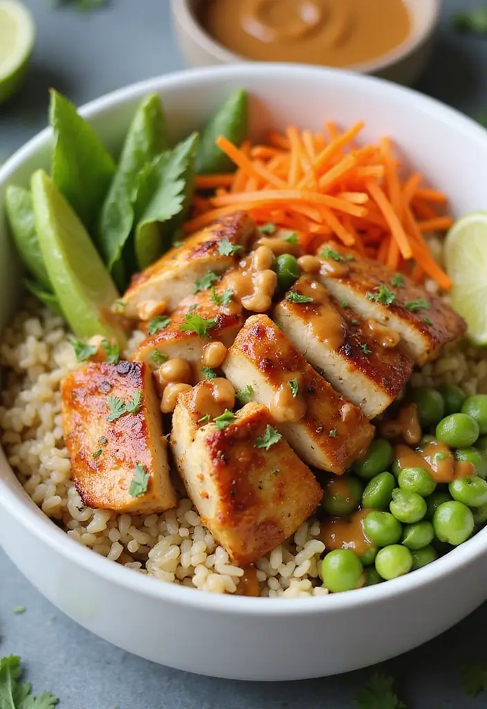 29 Greek Chicken Orzo Bowl Recipes That Feel Mediterranean - 10. Thai-Inspired Chicken Orzo Bowl