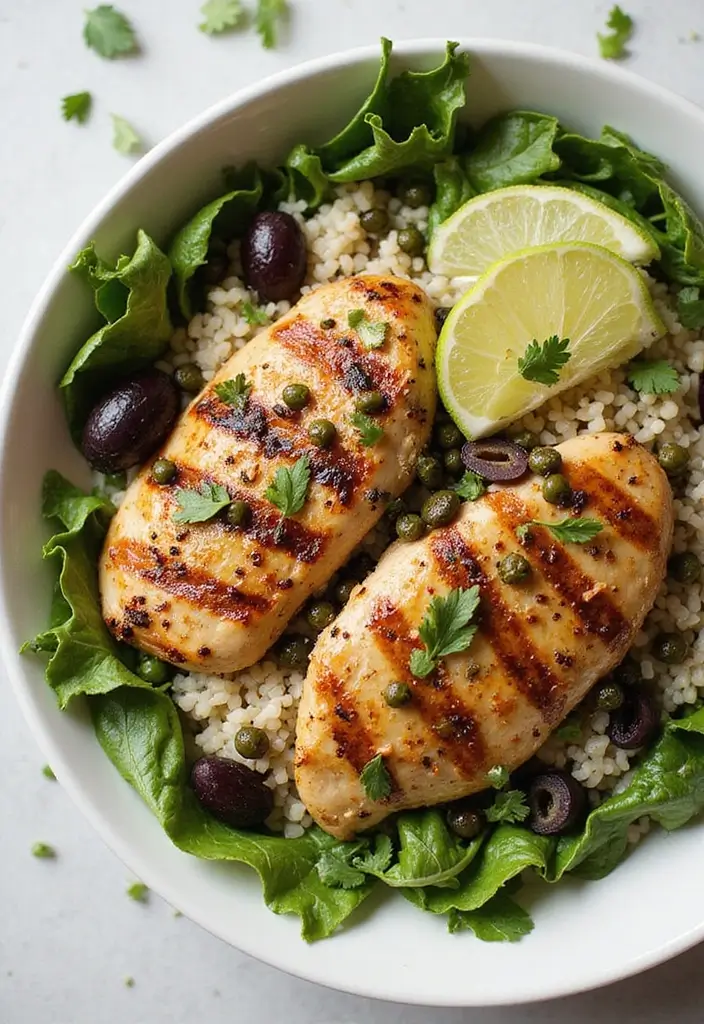 29 Greek Chicken Orzo Bowl Recipes That Feel Mediterranean - 17. Greek Chicken Orzo Bowl with Capers