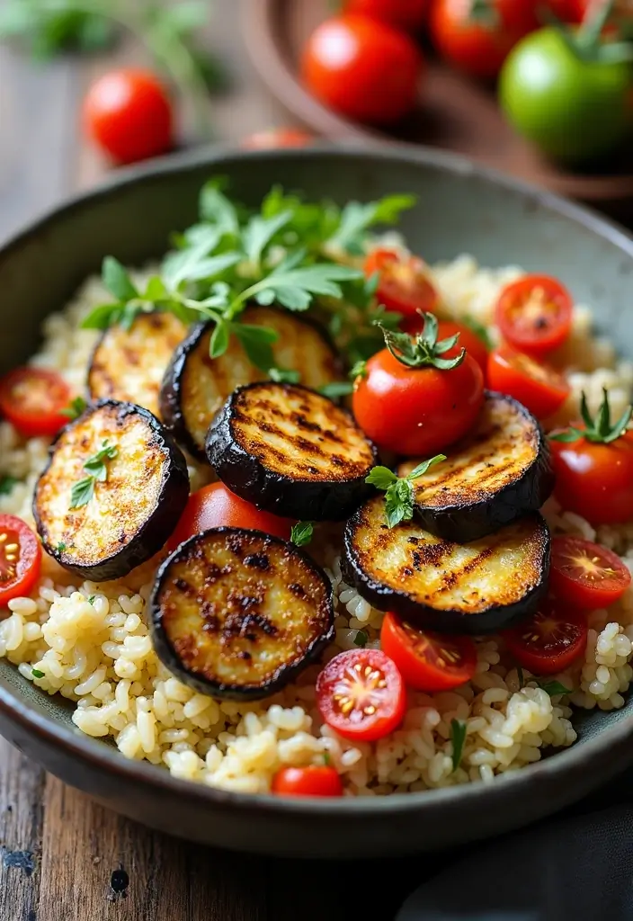 29 Greek Chicken Orzo Bowl Recipes That Feel Mediterranean - 19. Greek Chicken Orzo Bowl with Eggplant