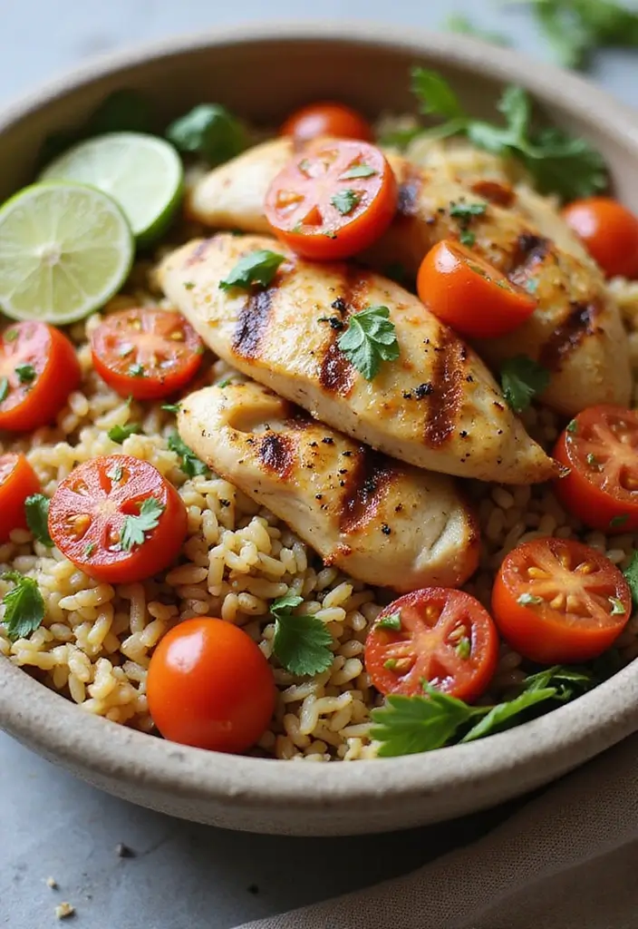 29 Greek Chicken Orzo Bowl Recipes That Feel Mediterranean - 22. Greek Chicken Orzo Bowl with Roasted Cherry Tomatoes