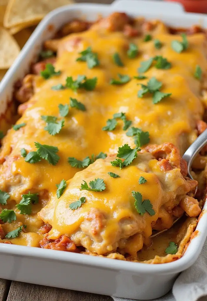 29 Healthy Chicken Enchilada Casserole Recipes That Feel Indulgent - 13. White Chicken Enchilada Casserole