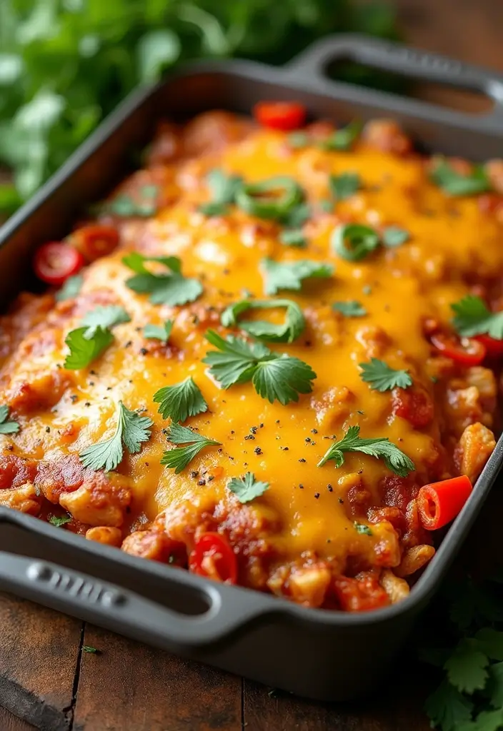 29 Healthy Chicken Enchilada Casserole Recipes That Feel Indulgent - 18. Chicken Enchilada Casserole with Peppers and Onions