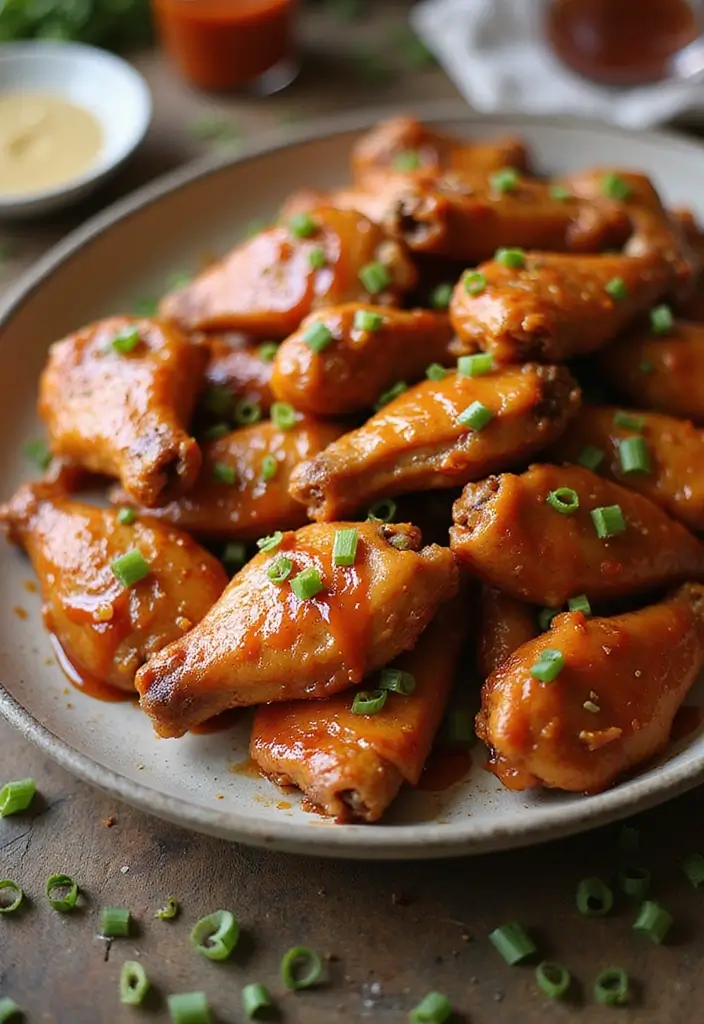 29 Honey Chicken Recipes: Easy and Flavor-Packed - 11. Honey Sriracha Chicken Wings