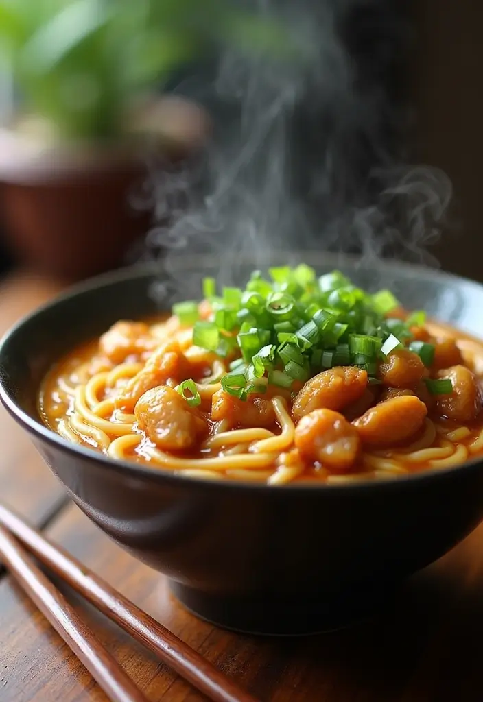 29 Honey Chicken Recipes: Easy and Flavor-Packed - 21. Honey Garlic Chicken Ramen