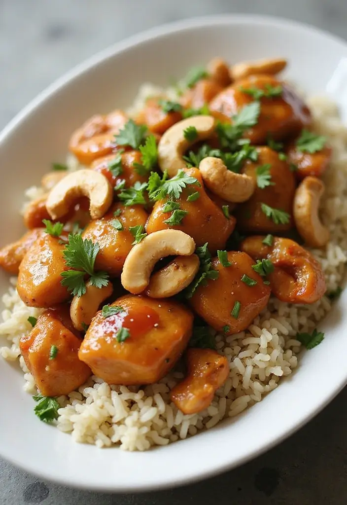 29 Honey Chicken Recipes: Easy and Flavor-Packed - 25. Honey Cashew Chicken