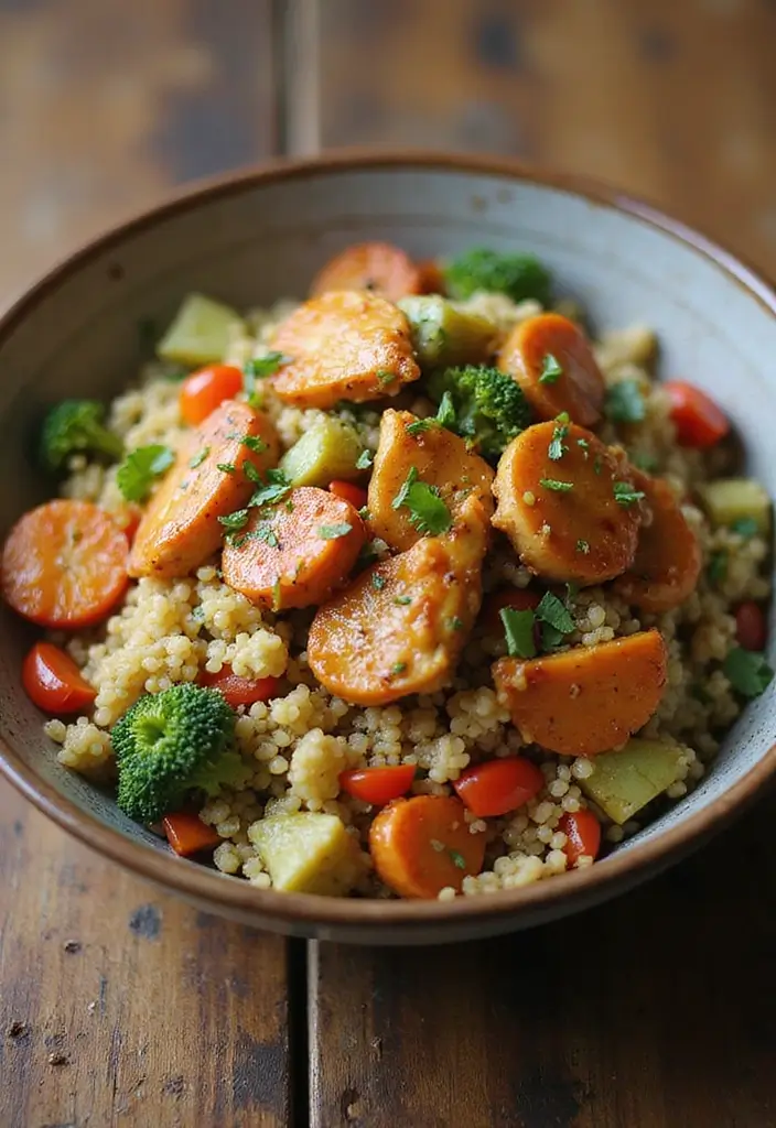 29 Honey Chicken Recipes: Easy and Flavor-Packed - 26. Honey Garlic Chicken Stir-fried Quinoa
