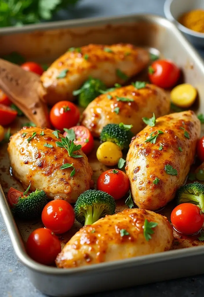 29 Honey Chicken Recipes: Easy and Flavor-Packed - 3. One-Pan Honey Mustard Chicken and Veggies