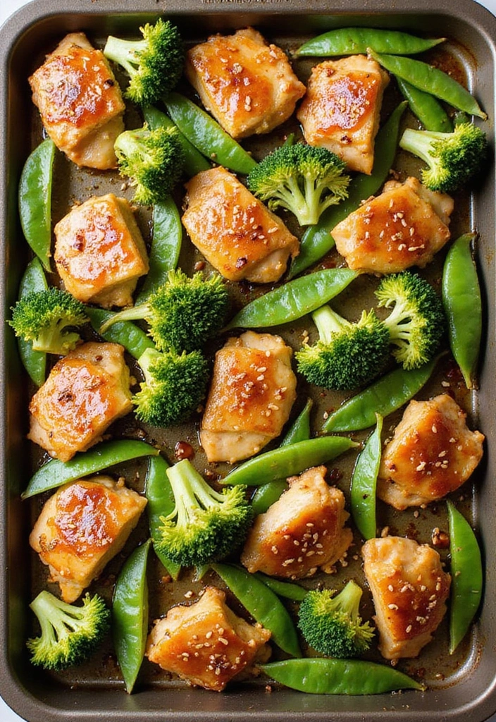 29 Honey Chicken Recipes: Easy and Flavor-Packed - 4. Sheet Pan Honey Sesame Chicken