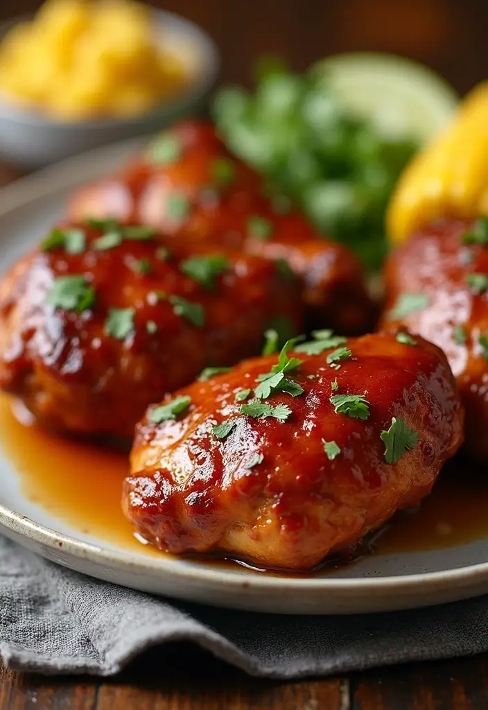 29 Honey Chicken Recipes: Easy and Flavor-Packed - 5. Honey BBQ Chicken Thighs
