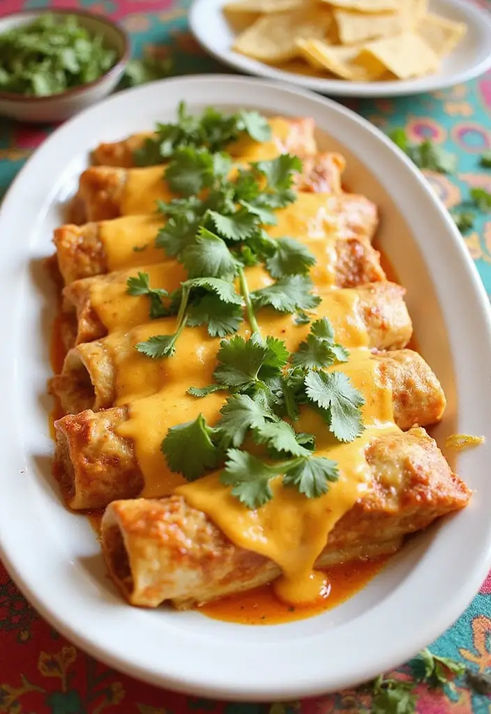 30 Air Fryer Ranch Chicken Recipes That Are Crispy & Flavor-Packed - 12. Ranch Chicken Enchiladas
