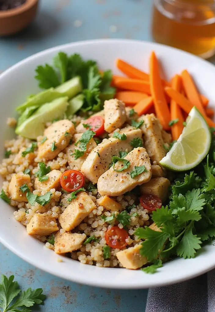 30 Air Fryer Ranch Chicken Recipes That Are Crispy & Flavor-Packed - 29. Ranch Chicken and Quinoa Bowl