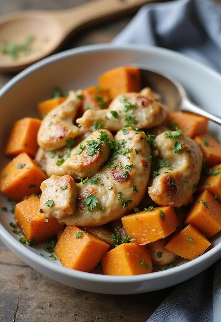 30 Air Fryer Ranch Chicken Recipes That Are Crispy & Flavor-Packed - 30. Ranch Chicken and Sweet Potato Bake