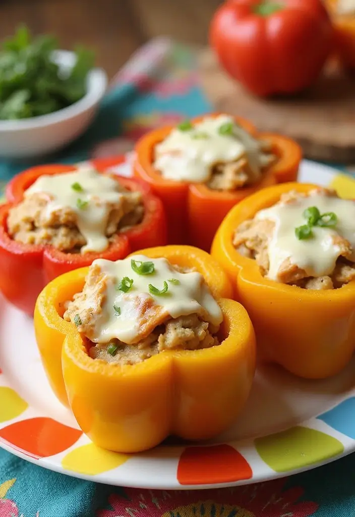 30 Air Fryer Ranch Chicken Recipes That Are Crispy & Flavor-Packed - 5. Ranch Chicken Stuffed Peppers