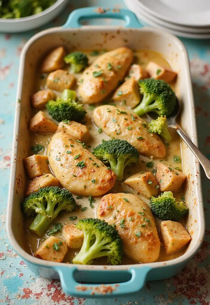30 Air Fryer Ranch Chicken Recipes That Are Crispy & Flavor-Packed - 8. Ranch Chicken and Broccoli Bake