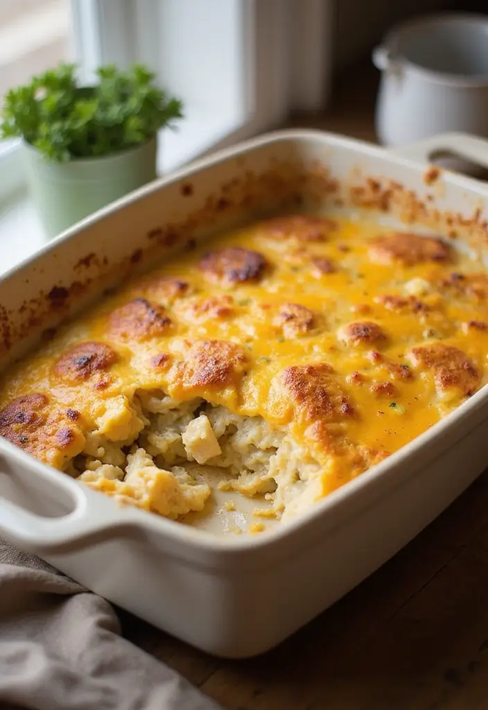 30 Chicken Casserole Recipes with Ritz Crackers That Add Perfect Crunch - 13. One-Pan Chicken and Cheese Casserole