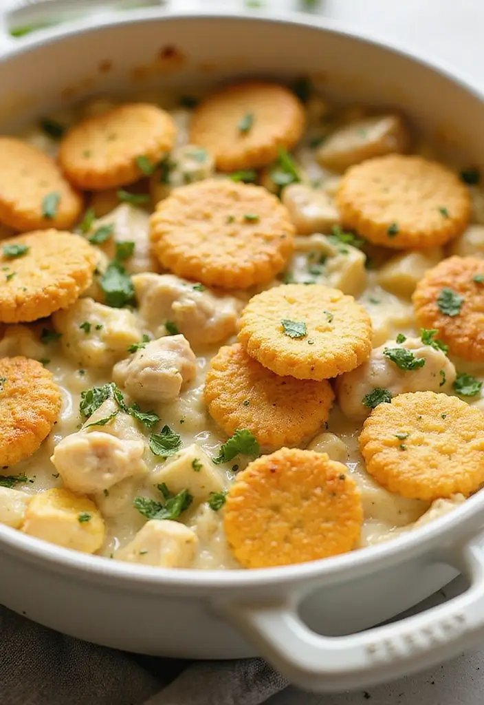 30 Chicken Casserole Recipes with Ritz Crackers That Add Perfect Crunch - 28. Lemon Garlic Chicken Casserole