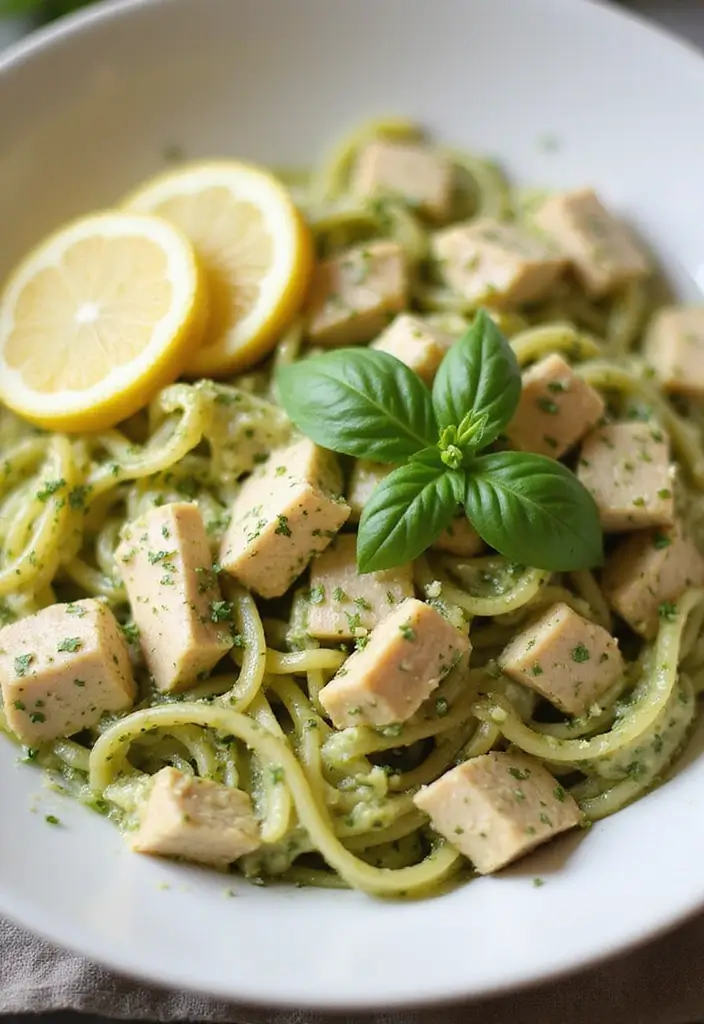 30 Creamy Pesto Chicken Pasta Recipes That Feel Fresh & Filling - 4. Lemon Basil Creamy Pesto Chicken Pasta