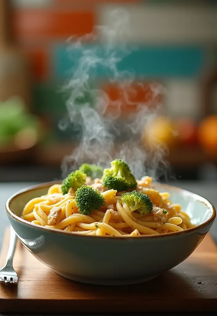 30 Garlic Parmesan Chicken Pasta Recipes That Are Addictive & Cheesy - 14. Garlic Parmesan Chicken and Broccoli Pasta