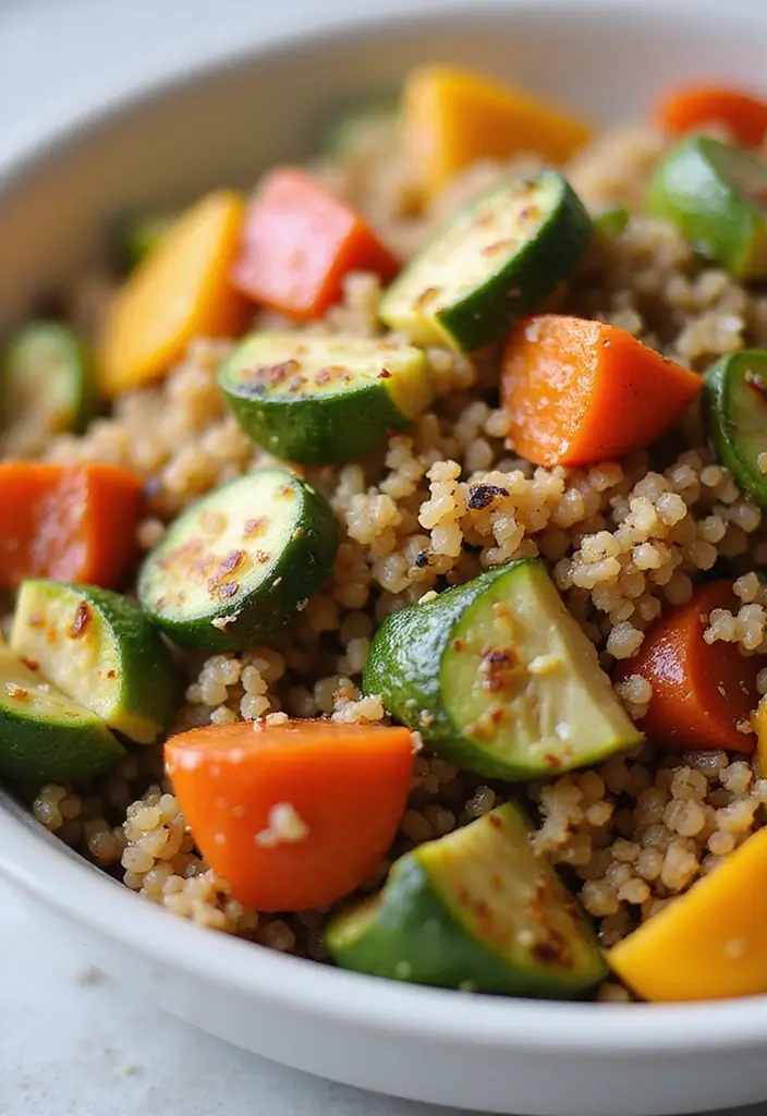30 Healthy Side Dishes for Chicken That Complete Dinner Perfectly - 1. Quinoa and Roasted Vegetable Medley