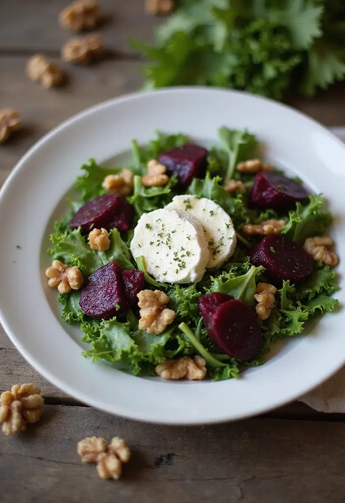 30 Healthy Side Dishes for Chicken That Complete Dinner Perfectly - 11. Roasted Beet and Goat Cheese Salad