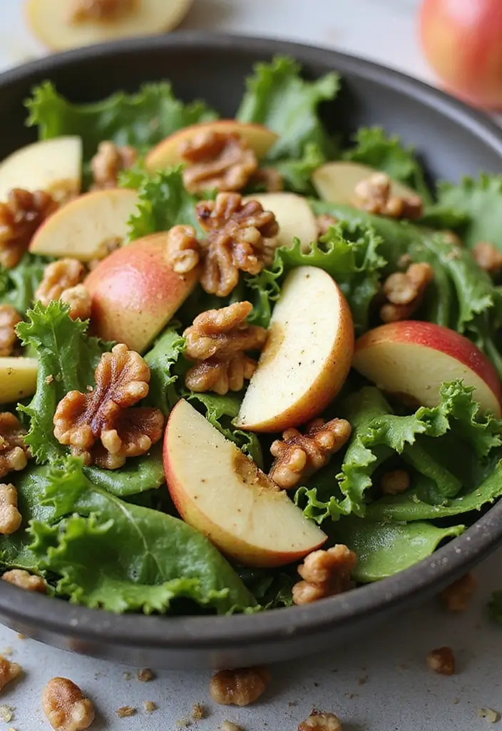 30 Healthy Side Dishes for Chicken That Complete Dinner Perfectly - 15. Apple and Walnut Salad