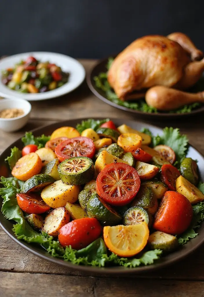 30 Healthy Side Dishes for Chicken That Complete Dinner Perfectly - 21. Roasted Vegetable Platter
