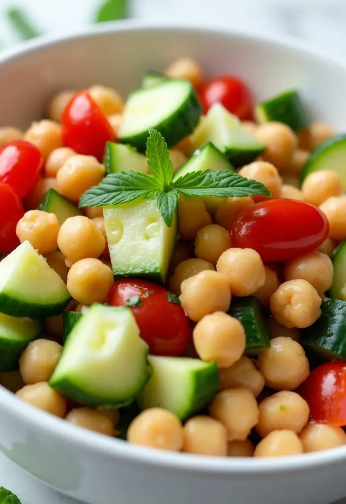 30 Healthy Side Dishes for Chicken That Complete Dinner Perfectly - 7. Mediterranean Chickpea Salad
