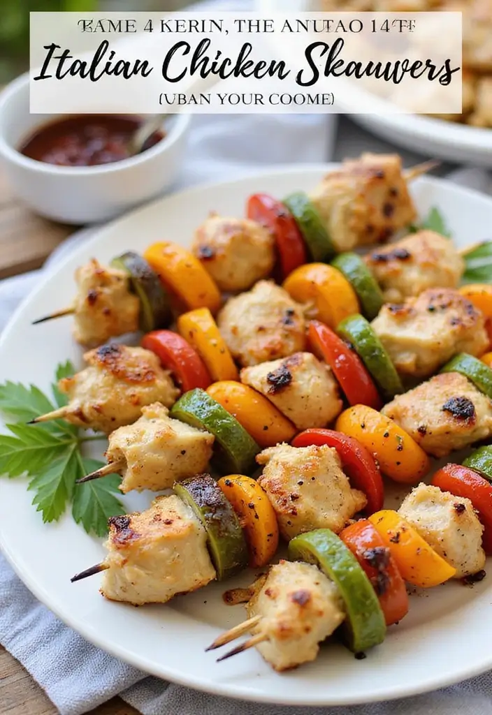 30 Instant Pot Italian Chicken Recipes That Are Savory & Simple - 15. Instant Pot Italian Chicken Skewers