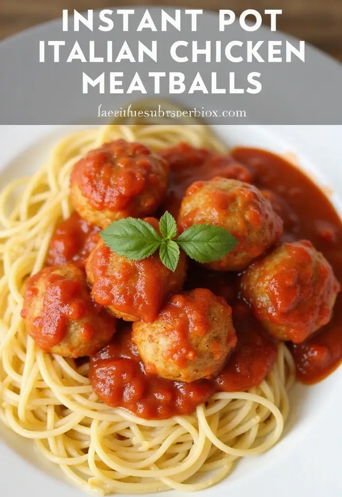 30 Instant Pot Italian Chicken Recipes That Are Savory & Simple - 21. Instant Pot Italian Chicken Meatballs