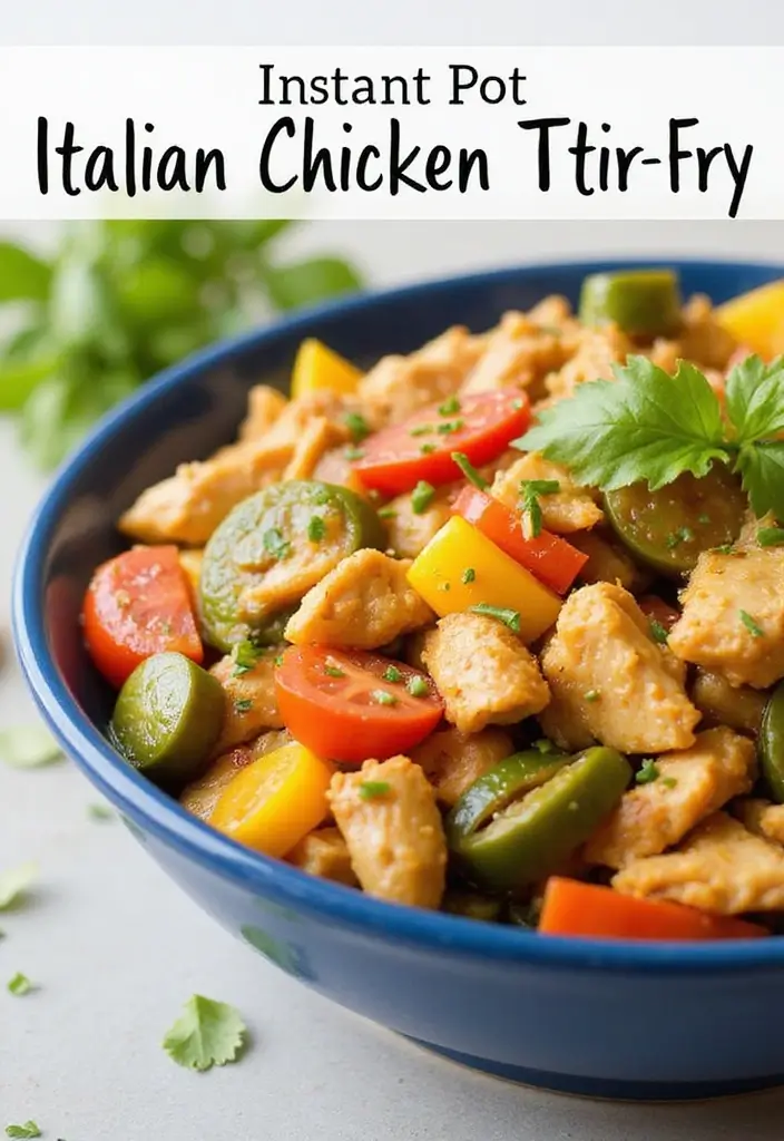 30 Instant Pot Italian Chicken Recipes That Are Savory & Simple - 23. Instant Pot Italian Chicken Stir-Fry