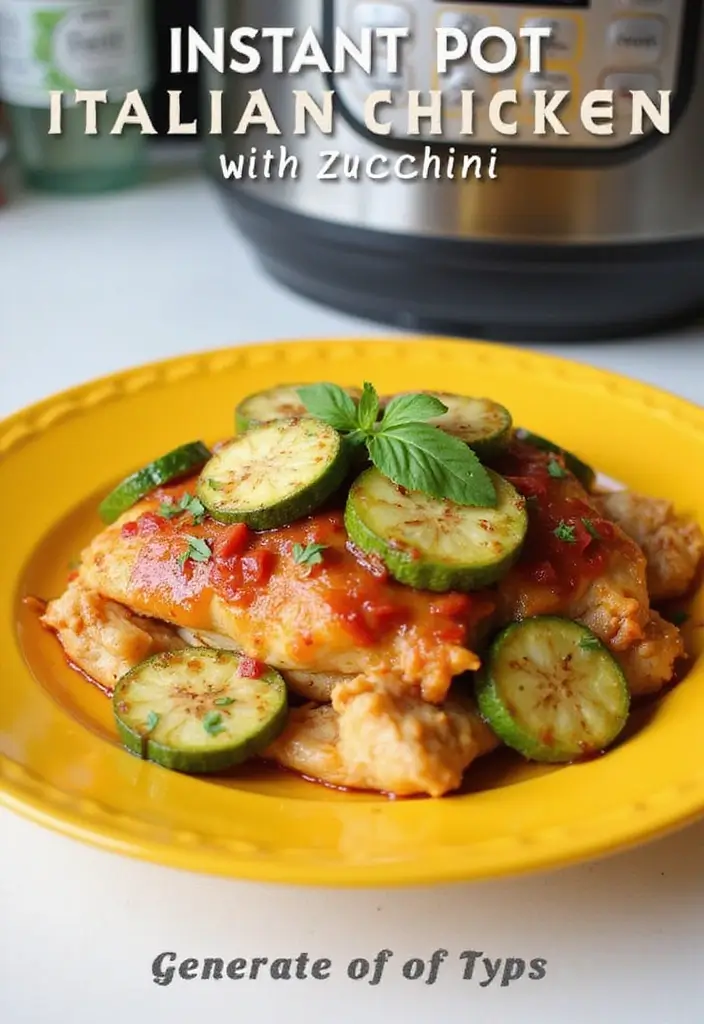 30 Instant Pot Italian Chicken Recipes That Are Savory & Simple - 29. Instant Pot Italian Chicken with Zucchini