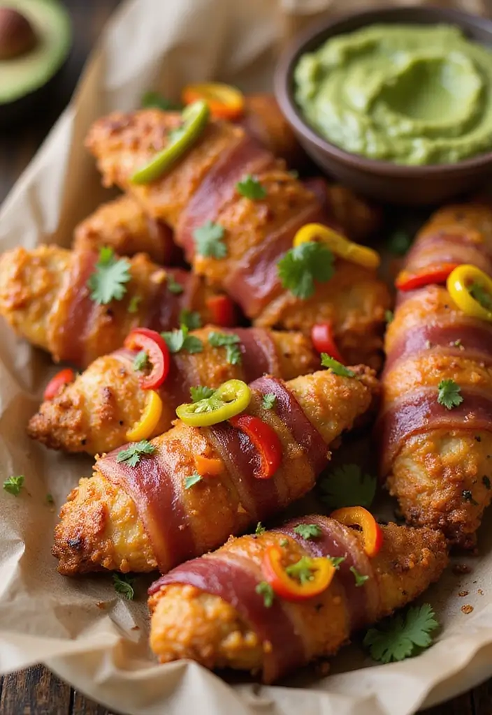 30 Irresistible Bacon Wrapped Chicken Tenders Recipes - 13. Southwest Bacon Wrapped Chicken Tenders