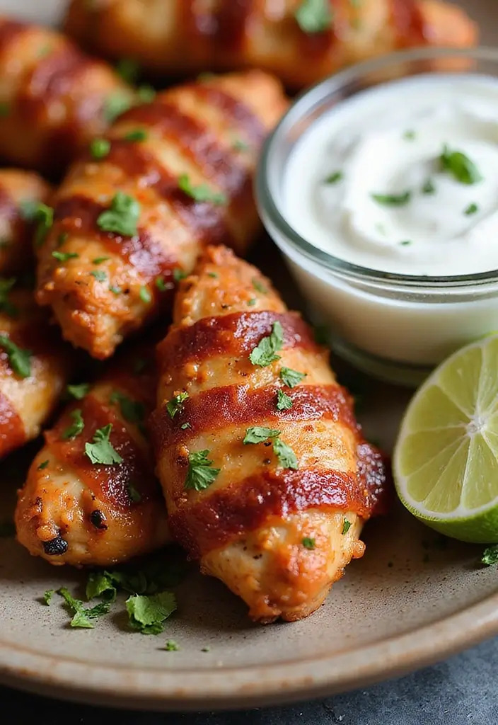 30 Irresistible Bacon Wrapped Chicken Tenders Recipes - 21. Smoky Chipotle Bacon Wrapped Chicken Tenders