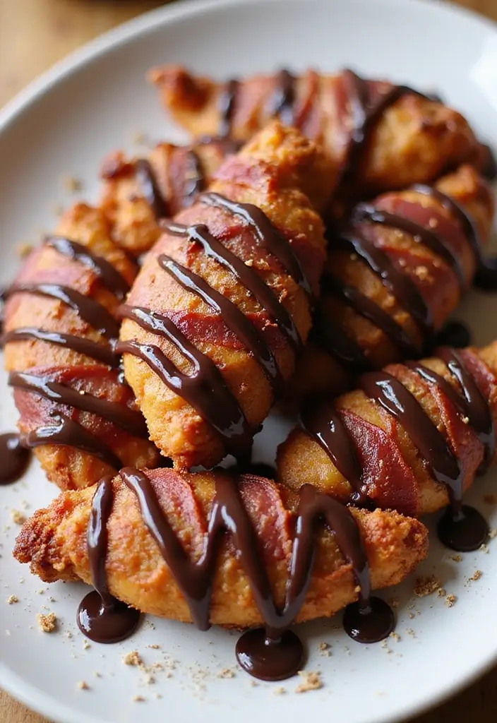 30 Irresistible Bacon Wrapped Chicken Tenders Recipes - 28. Chocolate Bacon Wrapped Chicken Tenders