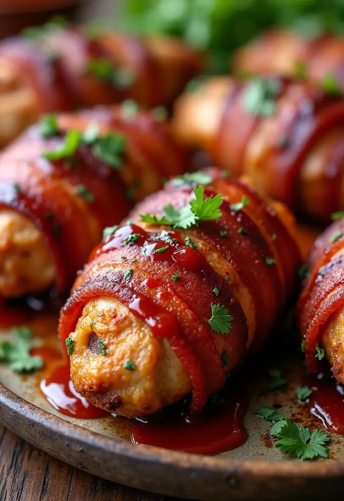 30 Irresistible Bacon Wrapped Chicken Tenders Recipes - 8. BBQ Bacon Wrapped Chicken Tenders
