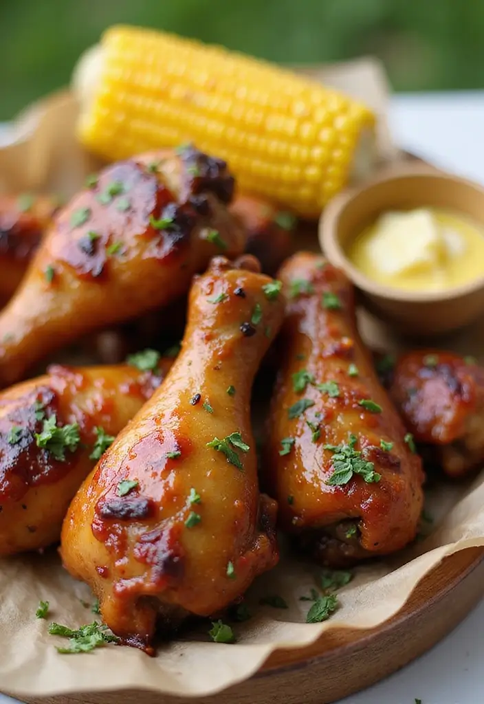 30 Oven Baked BBQ Chicken Drumsticks That Are Sticky & Delicious - 16. BBQ Garlic Butter Drumsticks