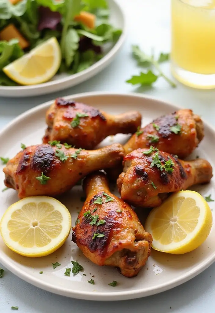 30 Oven Baked BBQ Chicken Drumsticks That Are Sticky & Delicious - 4. Lemon Pepper BBQ Drumsticks