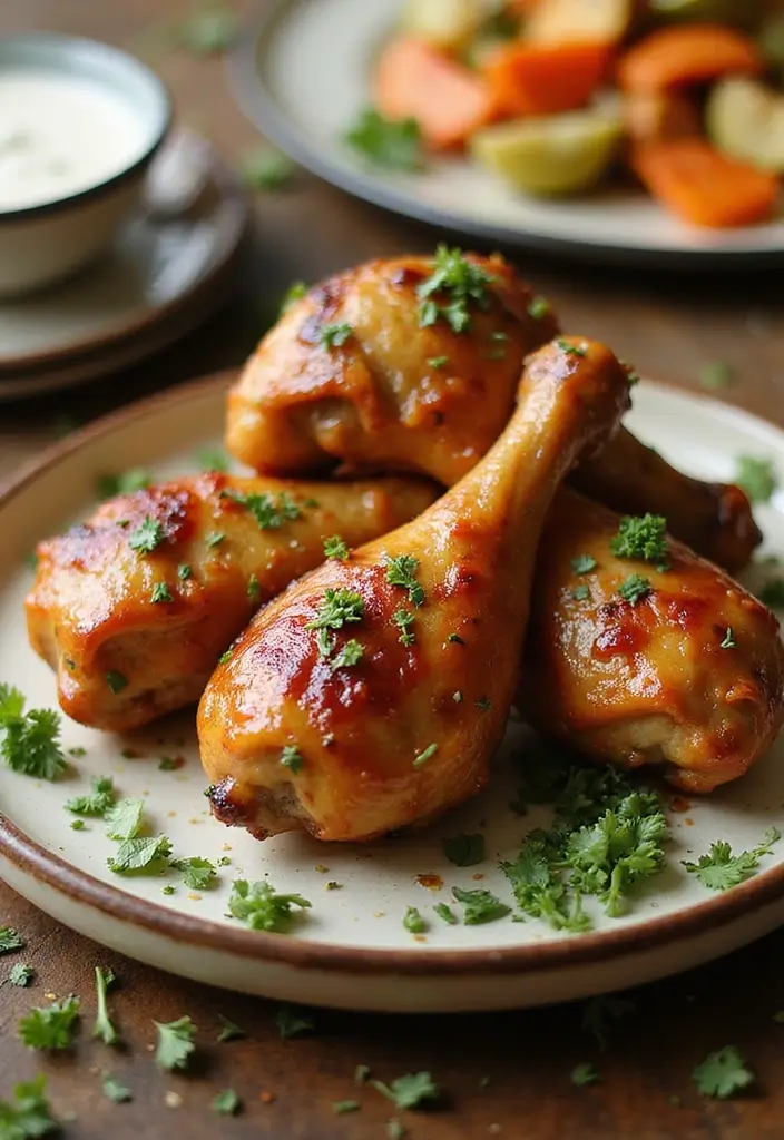 30 Oven Baked BBQ Chicken Drumsticks That Are Sticky & Delicious - 7. Maple Mustard BBQ Drumsticks