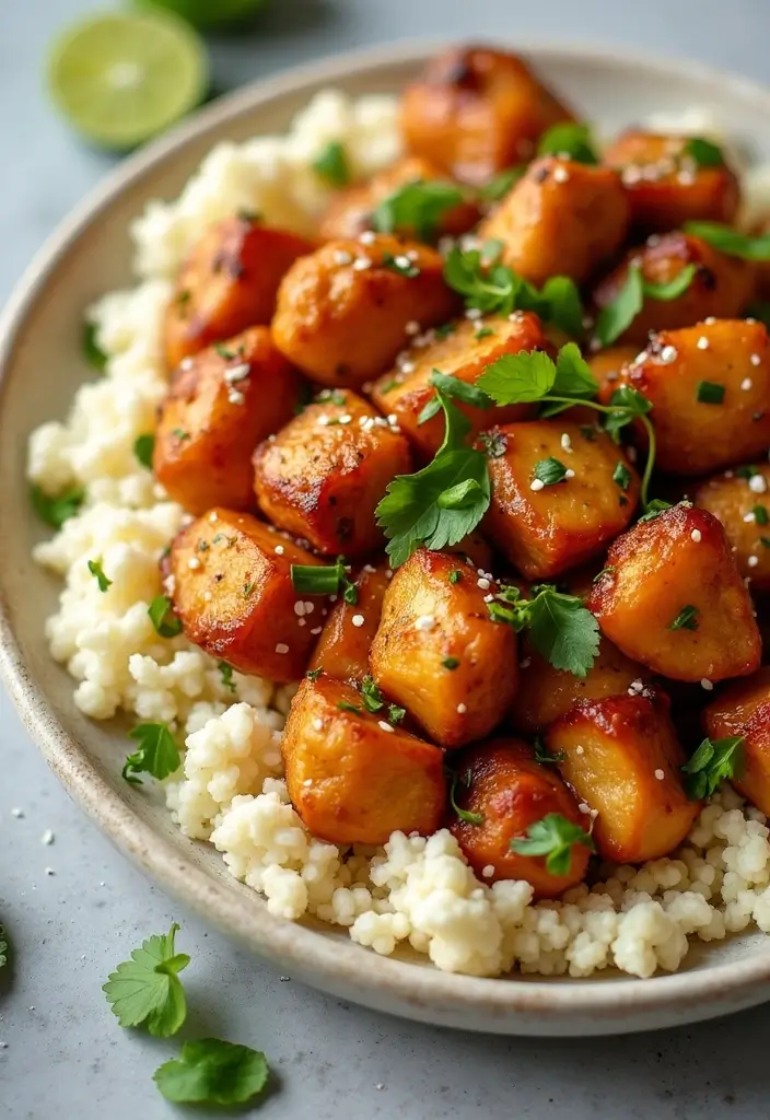 30 Sheet Pan Cashew Chicken Recipes That Are Fast & Flavorful - 11. Cashew Chicken with Cauliflower Rice
