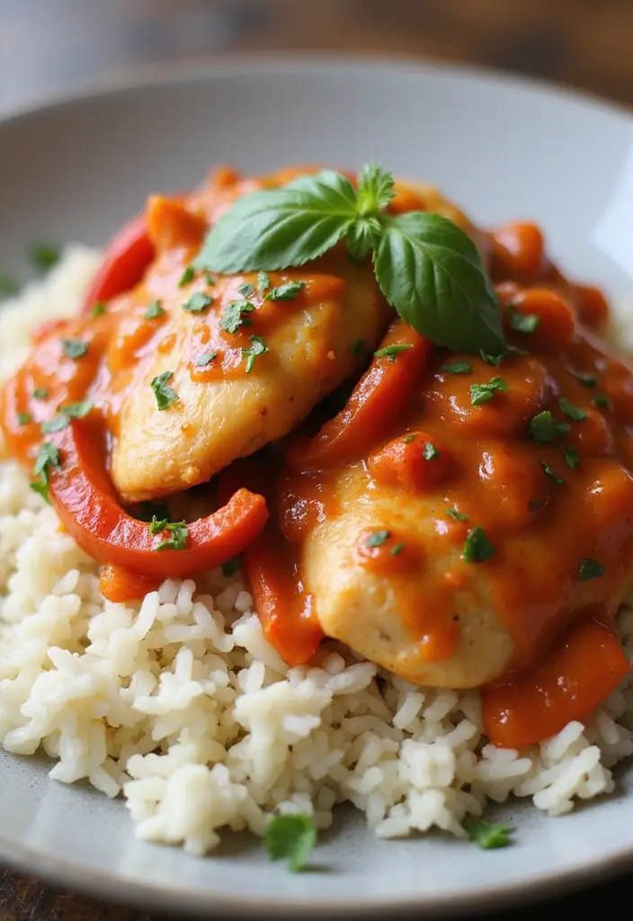 27 Sauces for Chicken and Rice Recipes That Complete the Dish - 15. Roasted Red Pepper Sauce