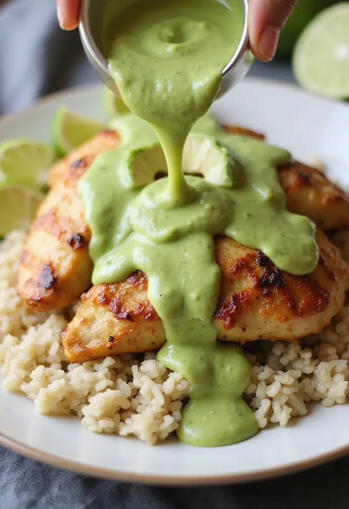 27 Sauces for Chicken and Rice Recipes That Complete the Dish - 23. Creamy Avocado Sauce